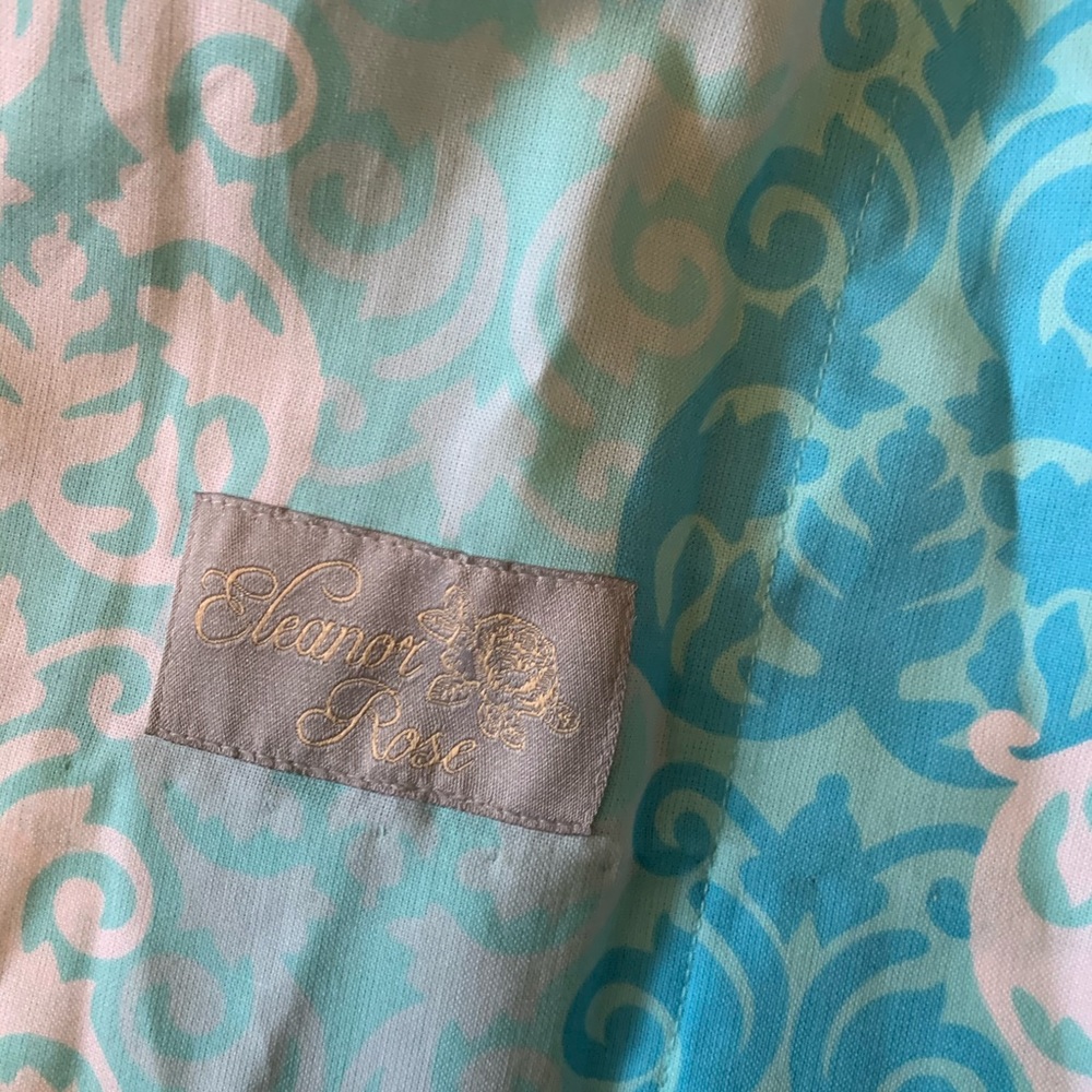 Eleanor Rose Damask Blue Girls Dress Size 7/8 - Picture 4 of 7